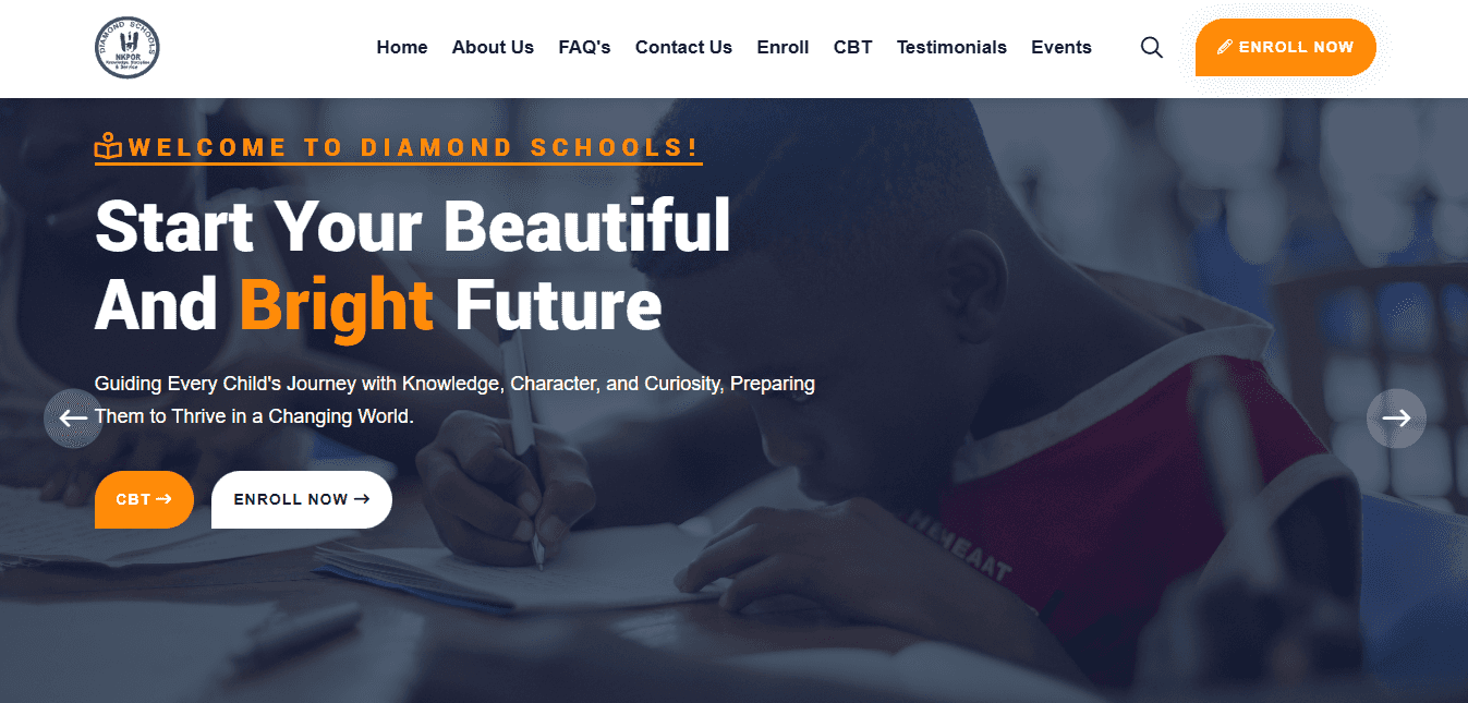 Diamond Schools web app