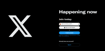 X authentication pages